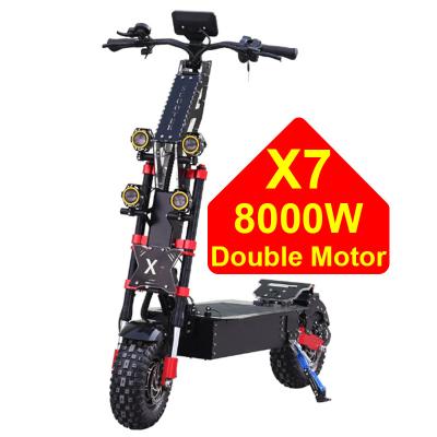 China Mankeel Fat Tire Dual Tire 8000W 5600w Adults X7 Off Road Foldable Electric Scooter Unisex Scooter 72V Dual Motor for sale