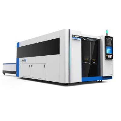 China Closed Laser Cutter SF 3015H Full Worktable Two Worktable Fiber Laser Cutting Machine For Iron Cutting for sale