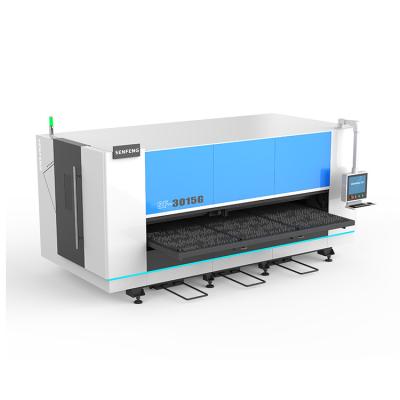 China Laser CUTTING Cypcut Control Software Full Closed Fiber Laser Cutting Machine 1530G For Metal Construction Works for sale