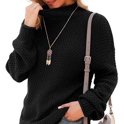 China Anti-wrinkle Long Sleeve Chunky Jumper Women Sweaters 2021 Knit Sweater Turtle Neck Women for sale