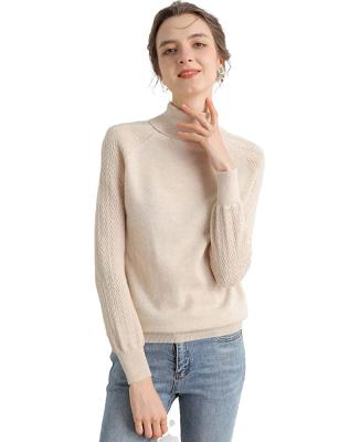 China 100% Anti-Wrinkle Pattern Women's Big Bow Ties Small Beige Beaded Adult Merino Wool Yarn Women Sweaters for sale