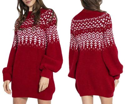 China Cute Unisex Anti-wrinkle Cable Graphic Knit Fashion Christmas Sweater With Lights 2 Piece Sweater Set Women for sale