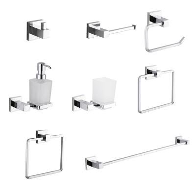 China Sustainable Design Excellent Quality Wall Mount Square Bathroom Accessories Wholesale Square Bathroom Accessories Hotel for sale