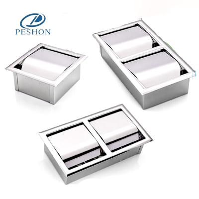 China Luxury Hotel Public Or Home 304 Stainless Steel Toilet Paper Holder With Cover for sale