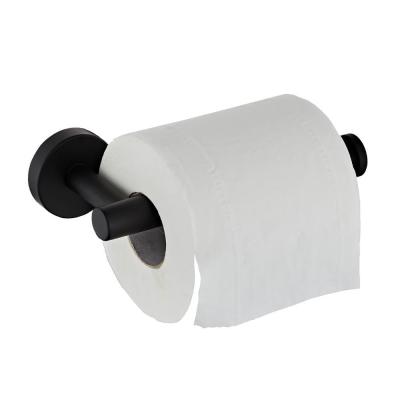 China Modern Bath Hardware Accessories Sets Wall Mounted Toilet Paper Holder Black for sale