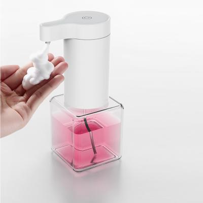 China Beautiful Design Foam Soap Dispenser USB Sensor Rechargeable Automatic Foaming Soap Dispenser 500ML Soap Dispenser for sale