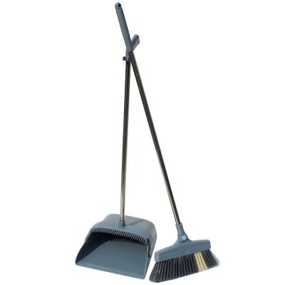 China House Cleaning Long Handle Floor Cleaning Brush And Dustpan Set Hand Push Sweeper Broom for sale