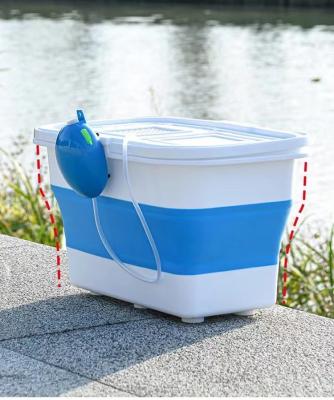 China Sustainable 13L Silicone Bucket Storage Outdoor Fishing Bucket Multi-Functional Bathroom Collapsible Bucket for sale