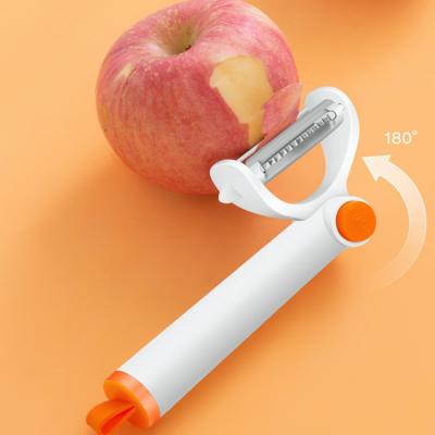 China Sustainable 2022 Smart Kitchen Tools Double Head Rotary Peeler All In One Kitchen Accessories Kitchen Tools for sale