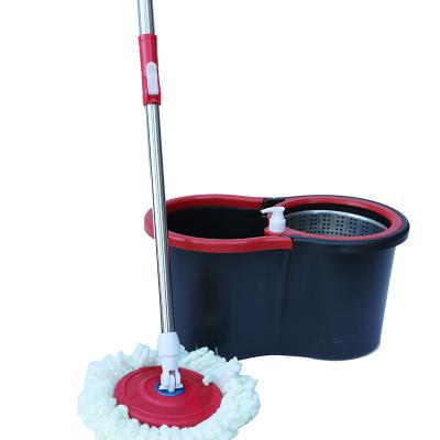 China Microfiber 360 Sustainable Pad Cotton Flat Plastic Smart Wet Mop And Bucket Set for sale