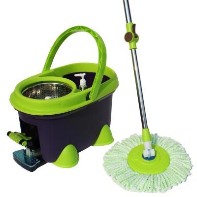 China Sustainable new type with trample rotary broom and separate bucket, dry and wet floor mop cleaning magic floor for sale