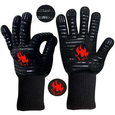 China Cozy Hand Heat Resistant Custom Oven Glove BBQ Oven Outlet Factory Grill Gloves for sale