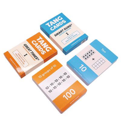 China WJPC-Factory Wholesale Paper Price Math Flash Cards Multiplication Learning Cards for sale