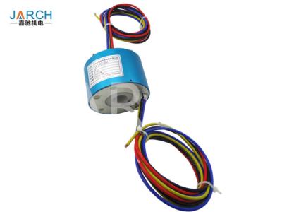 China Electric Through Bore Slip Ring 6 Circuits 5A Signal Rotary Union With Hole Bore 12mm OD Size 35mm for sale