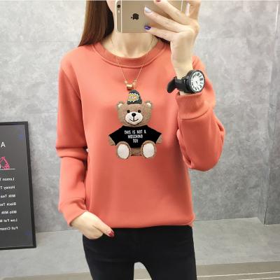 China Winter Sustainable Women's Hoodie Fashion Young Casual Cartoon Printing Thick Women's Hoodie for sale