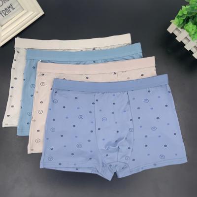 China High Quality Breathable Underwear Men's Milk Silk Breathable Fashion Printed Adult Men's Boxer Underwear for sale