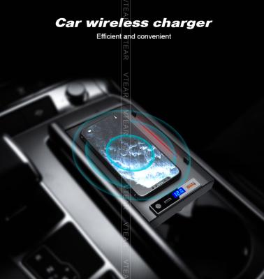 China Voltage Monitoring Vtear 15W QI Car Radio Fast Charger Charging Audi A6 C8 A7 2019-2021Interior Retrofit Accessories Phone Holder Pad for sale