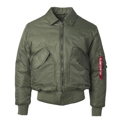 China Breathable popular Air Force bomber jacket logo blazer jacket in autumn/winter new trench coat pilot green large size military uniform for sale