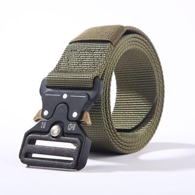 China Outdoor Sports Tactical Nylon Braided Waist Belt Buckle Strap Military Belt Men's Belt New for sale