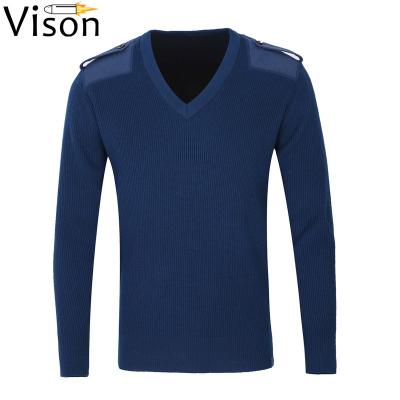 China Safety Military Blue Tactical Sweater Anti-wrinkle Tank Top Wool Sweater Military Uniform for sale