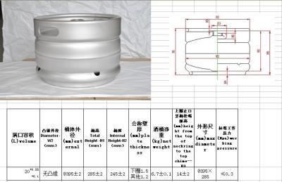 China Het hoge Europese Vaatje van Duabilty 20L met past Embleem, 395mm Diameter aan Te koop