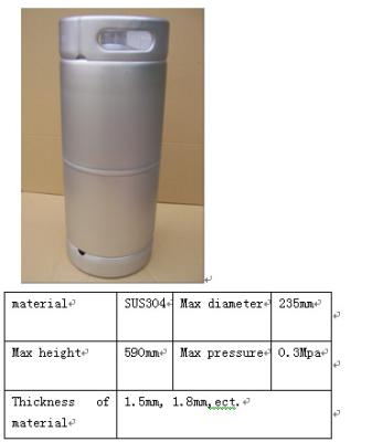 Cina barili di birra del barilotto di birra degli Stati Uniti da 20 litri per la casa, spessore di 1.2/1.8mm in vendita