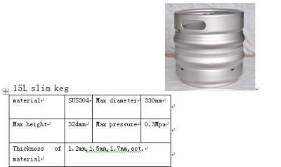 China tambor de cerveja de aço inoxidável da espessura 304 de 1.2mm com logotipo do lança/o de seda da impressão à venda