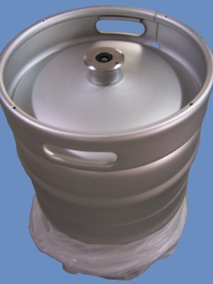 China Silver Color Euro Standard Half Barrel Keg 50L , 1.5 and 2mm Thickness for sale