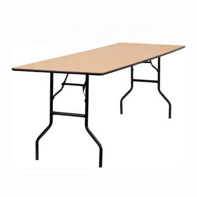 China 72 traditional in. Metal Frame Natural Wood Table Folding Table for sale