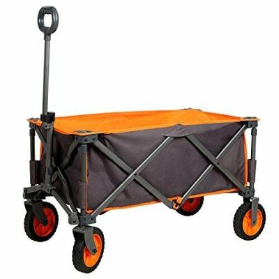 China Compact Folding Garden Center Utility Quad Folding Outdoor Camping Cart W/ Removable Fabric for sale