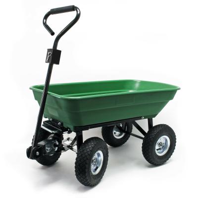 China Convenient Garden Cart 125L Capacity 350kg Dumper Trailer Cart for sale