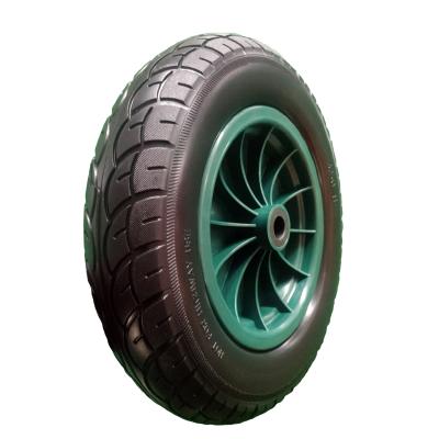 China Hotels 35.6cm 3.50-8 PU Solid Tire And Wheel 14