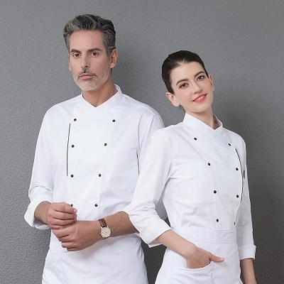 China Kitchen Cooking Bar Chef and Kitchen Uniform Long Sleeve Restaurant Uniforms Cooking Suit Chef Jacket for Hotel Chef Work Wear Uniform for sale