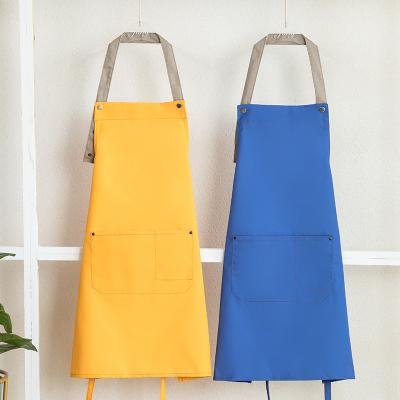 China High Quality Black BBQ Apron Restaurant Cleaning Uniform Kitchen Cooking Apron Adjustable Aprons With Pockets For Waiter And Chef for sale