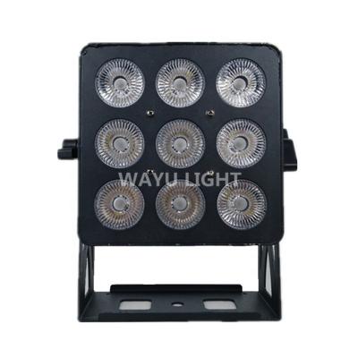 China Professional Flat Sports Stadiums LED PAR Led Par Stage Lighting 9x18W RGBW 6in1 DMX LED PAR for sale