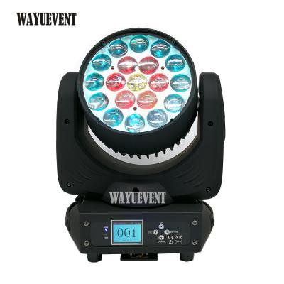 China Sports Stages LED Zoom Wash 19x15W Moving Head Stage Light Wash For Club Bar Theater Amphitheater Stage T-stage Concerts Dmx DJ Disco for sale