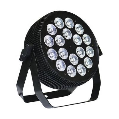 China Professional Sports Stadiums New Arrival 18x12 Watt DJ Wash 18x10W RGBW 4IN1 Flat Thin QUAD LED Par 64 Can for sale