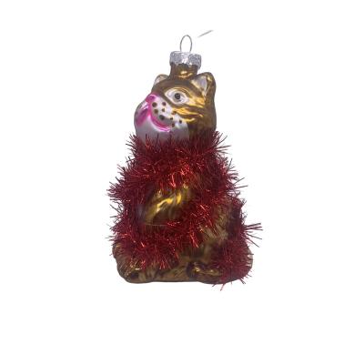 China Diy Glass Crafty Christmas Tree Decorations Big Glass Christmas Ornament for sale