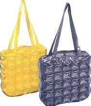 China Double handle inflatable bubble bag / handbag ,  transparent beach bags for sale