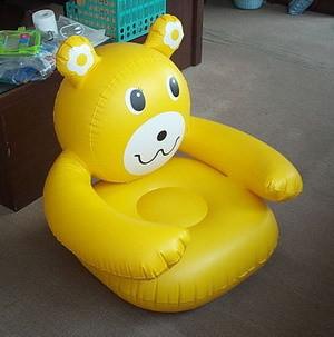 China Fashion Animal Inflatable Furnitures , PVC cartoon bear inflatable sofa for sale