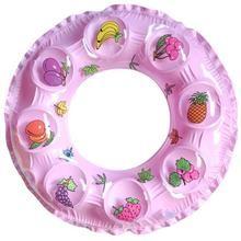 China Fruit / fish pringting pvc bubble inflatable swim rings , inflatable swimming tubes for sale