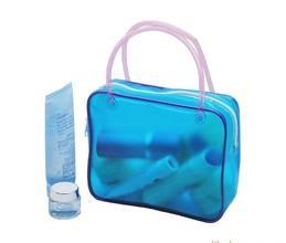 China Double handle Inflatable tooth brush PVC handbag for girls travel for sale