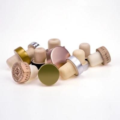 China Customized Shape Wooden and Rubber Wine Stoppers OEM/ODM for Bottle Sealing Plug for sale