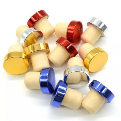 China Aluminum Bottle Cap for Glass Bottles Olive Oil Beer Whisky Wine Spirits Lids Wooden for sale