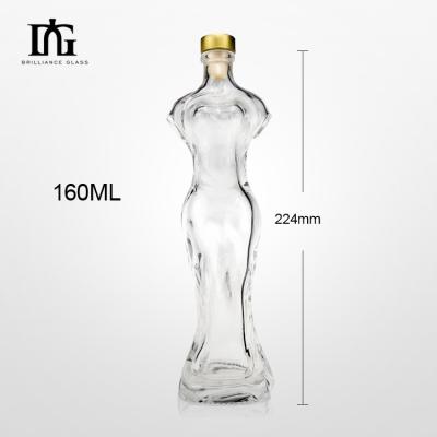 China Other Beverage Customized Women Body Shape 600ml Rum Vodka Whisky Glass Bottle with OEM/ODM for sale