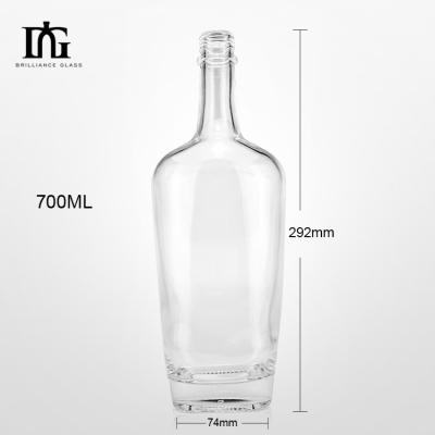 China Flasche Glas Alkohol Wein Wodka Tequila Gin Flasche mit versiegeltem Korkkappe für Soda-Liebhaber zu verkaufen