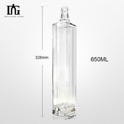 China Glasfles voor drank Crystal Glass Material Spiritsfles voor vodka sap drank Te koop