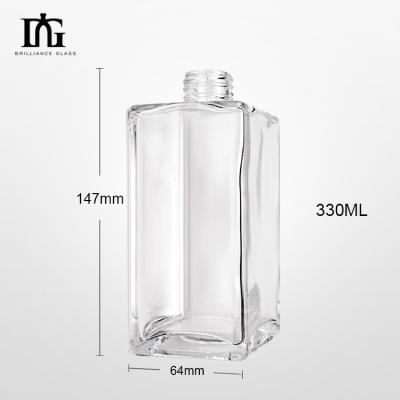 Κίνα Προσαρμοσμένο στρογγυλό σχήμα 700 ml Διαφανές κενό γυάλινο μπουκάλι ποτού για ουίσκι Βότκα τεκίλα προς πώληση