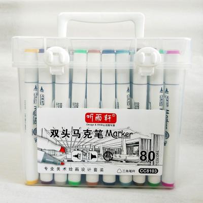 China Tingyuxuan double head marker Alcohol oil 80/60/48/36/24/18color animation design set CC8103 for sale