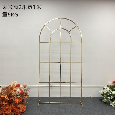 China Background the wedding party event decoration factory arch frame gold metal arch wedding screen wedding direct wedding for outdoor decoration for sale